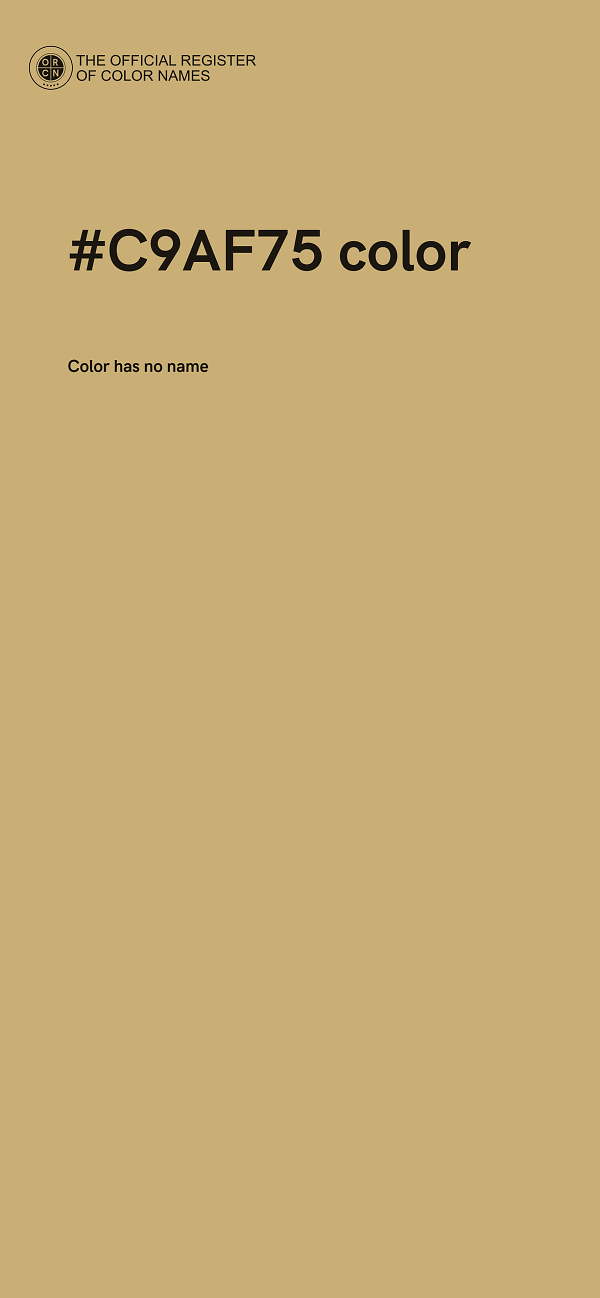 #C9AF75 color image