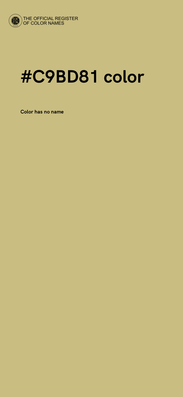 #C9BD81 color image