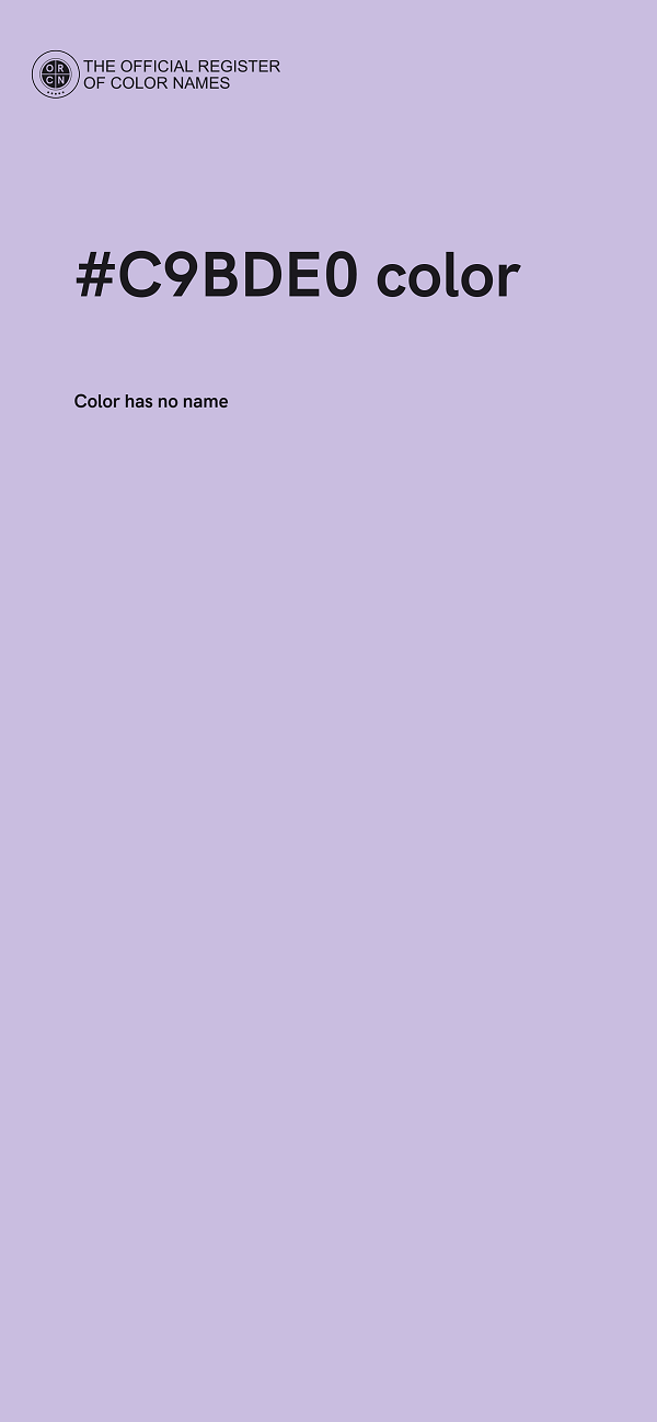 #C9BDE0 color image