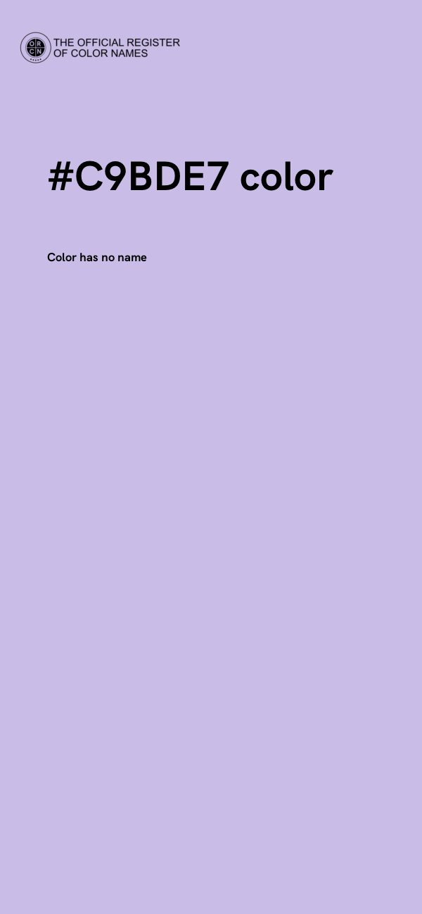 #C9BDE7 color image