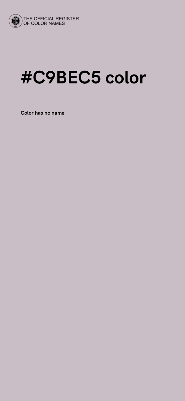#C9BEC5 color image