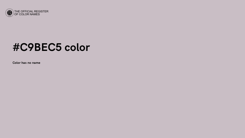 #C9BEC5 color image
