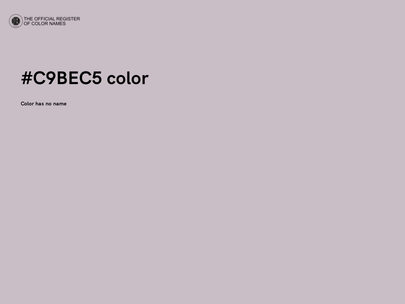 #C9BEC5 color image