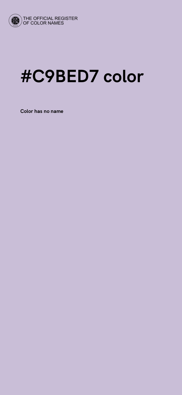 #C9BED7 color image
