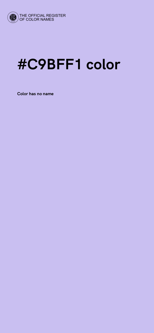 #C9BFF1 color image