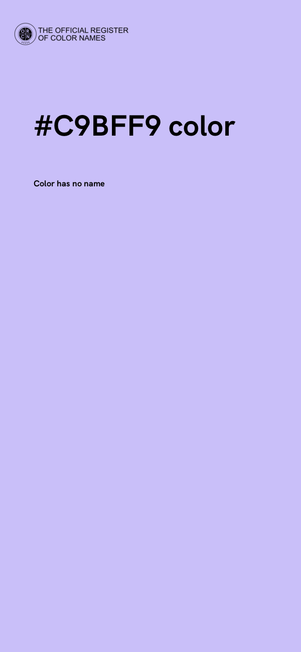 #C9BFF9 color image