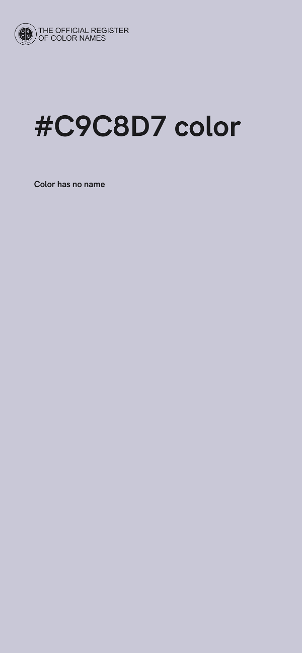 #C9C8D7 color image
