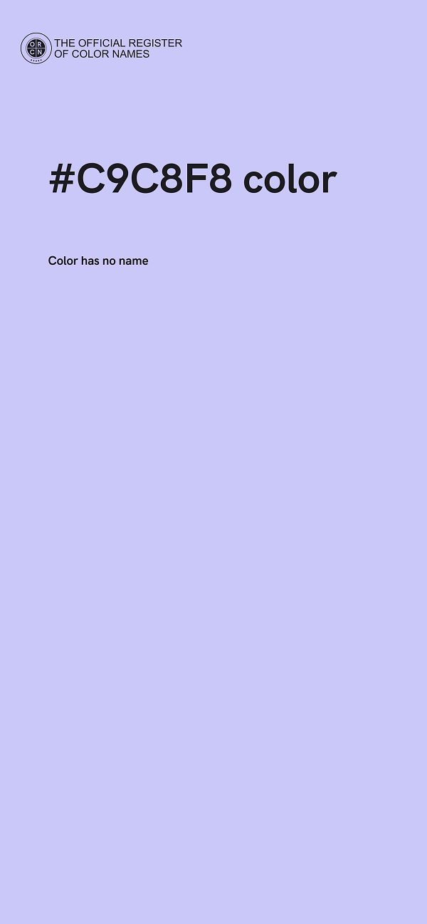 #C9C8F8 color image
