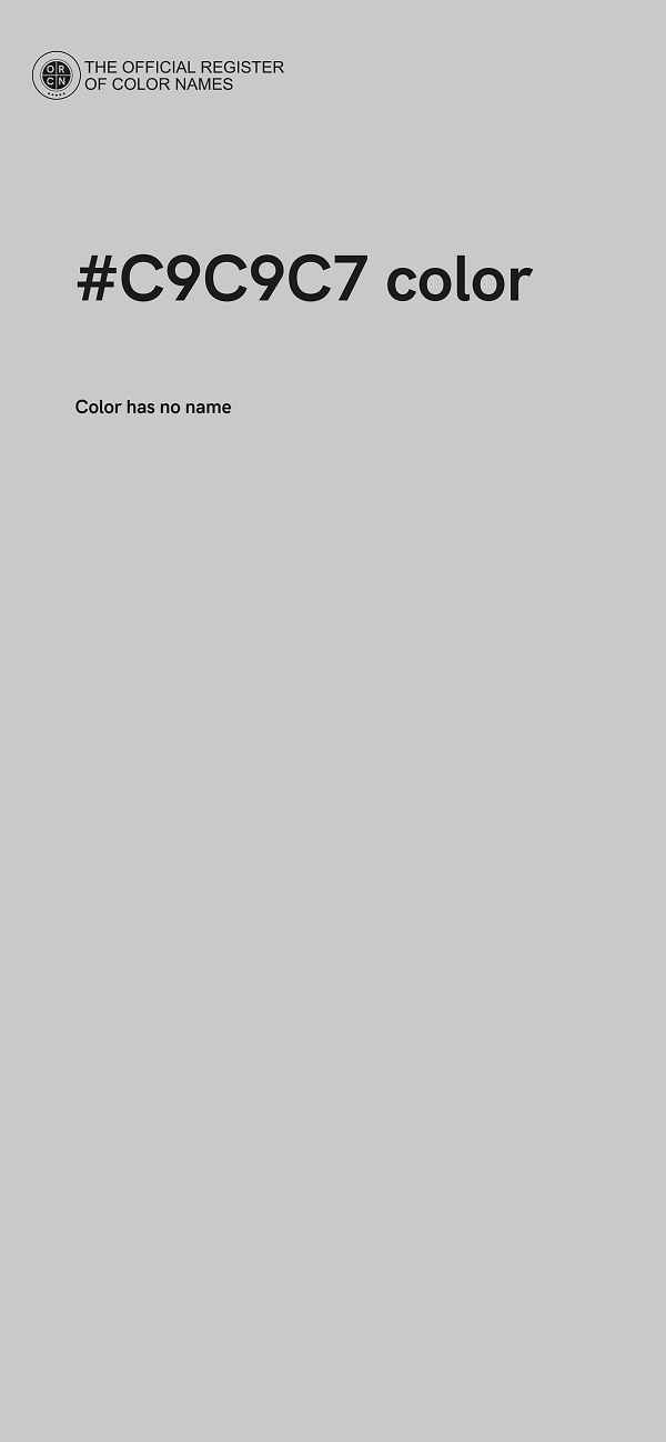 #C9C9C7 color image