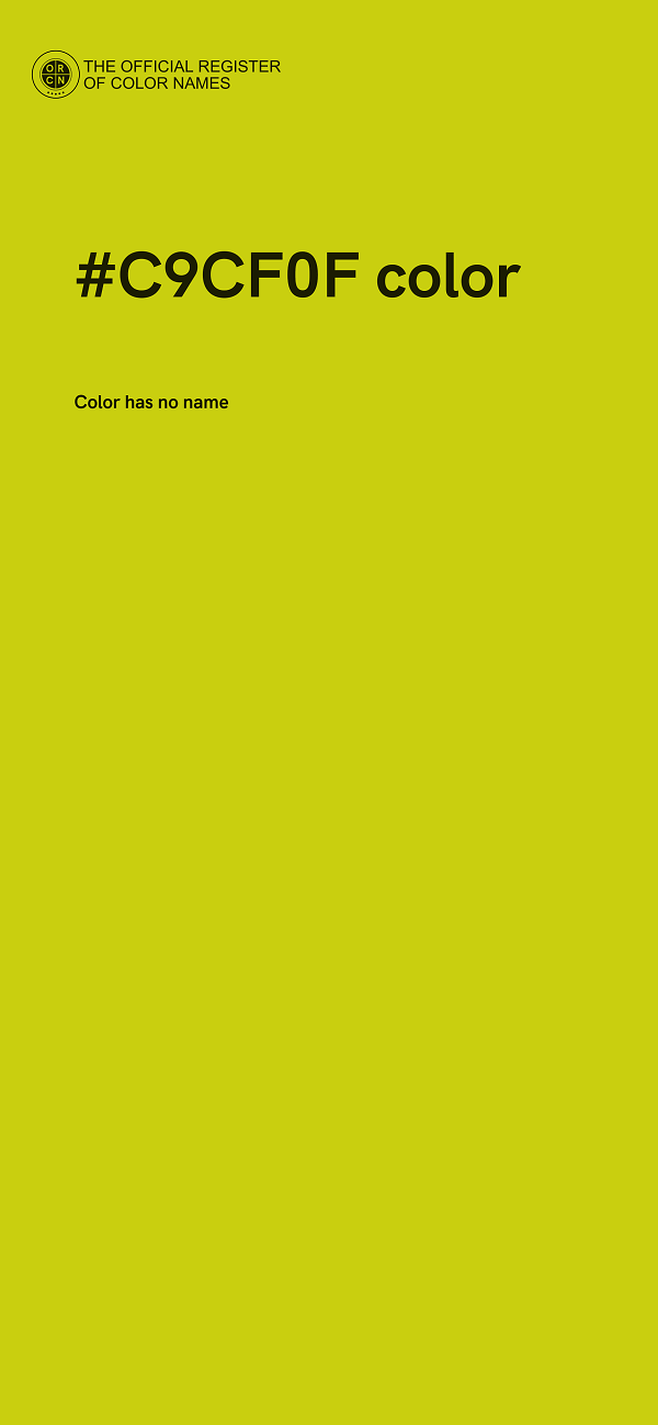#C9CF0F color image