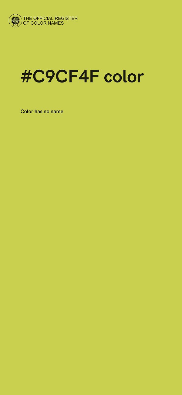 #C9CF4F color image