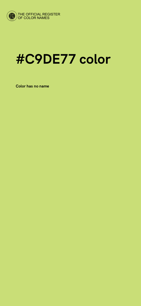 #C9DE77 color image