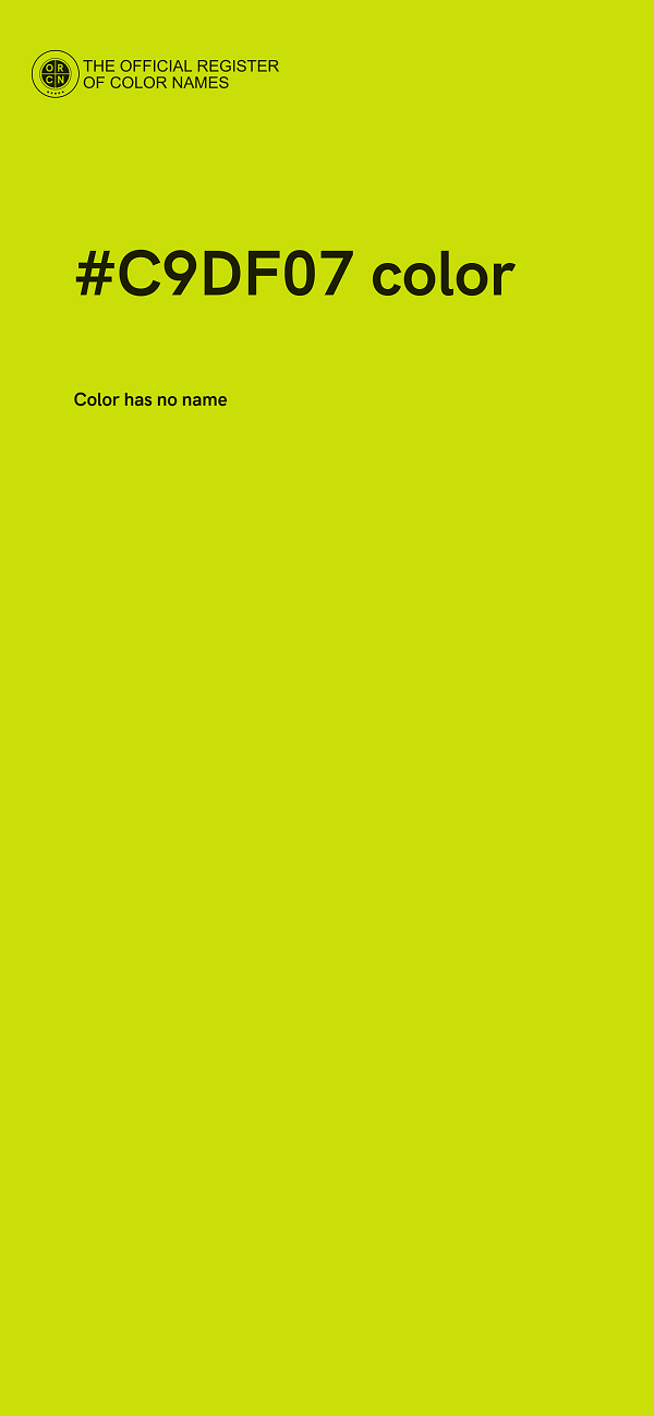 #C9DF07 color image