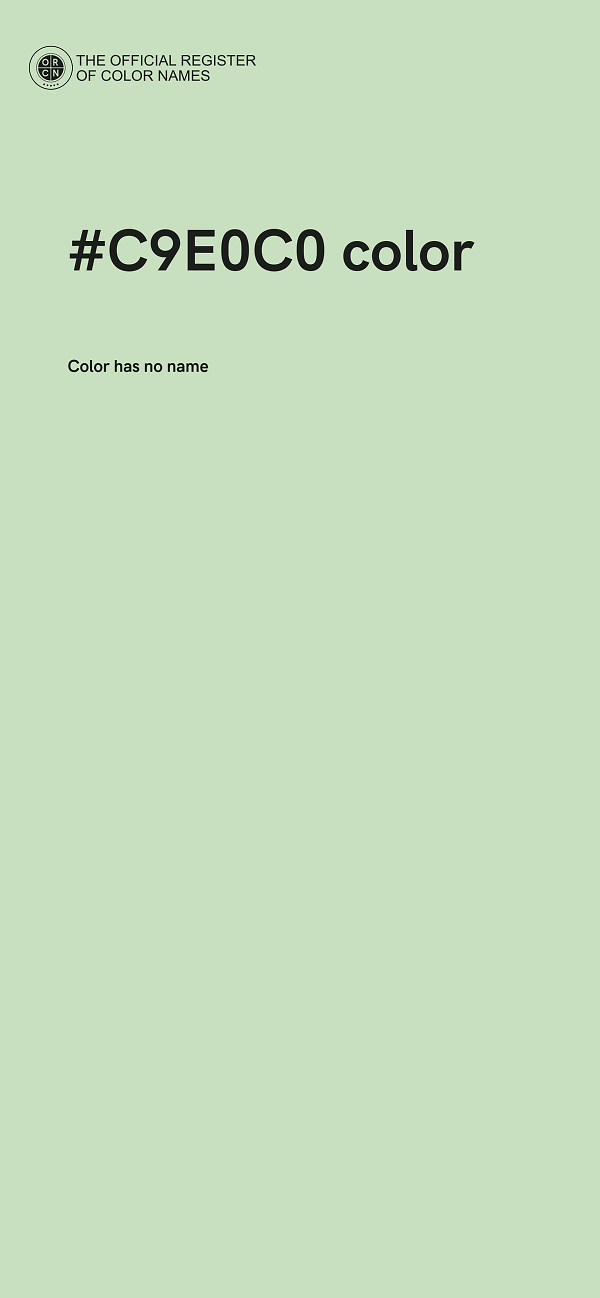 #C9E0C0 color image