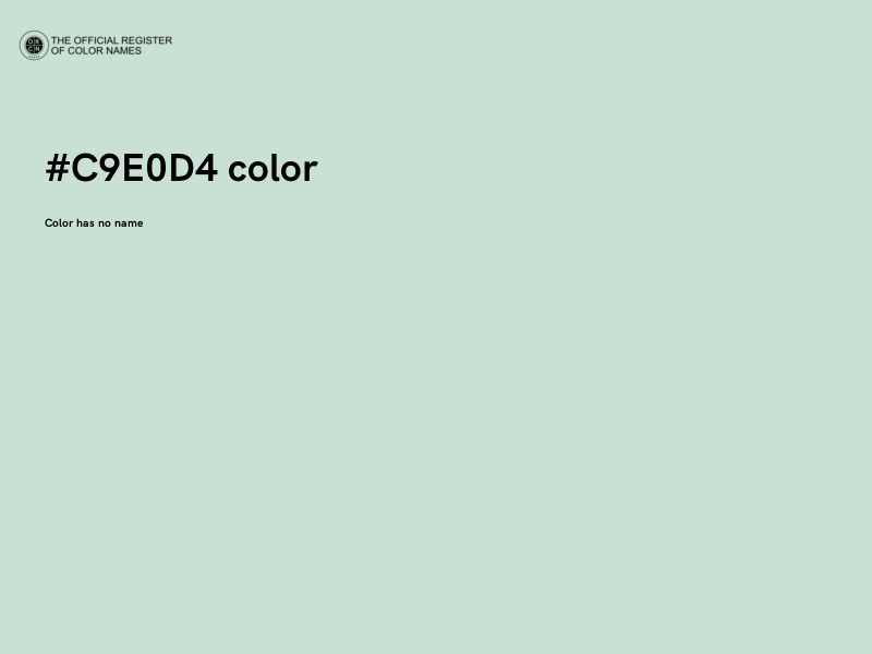 #C9E0D4 color image