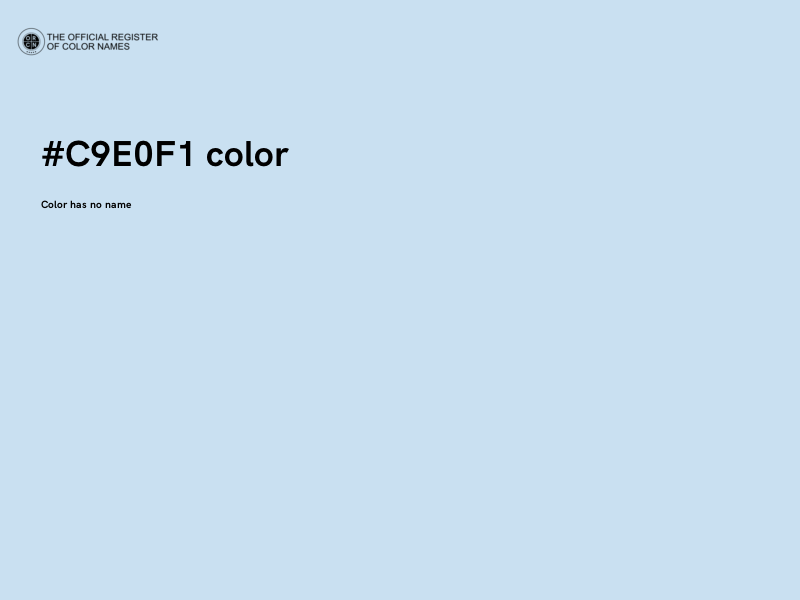 #C9E0F1 color image