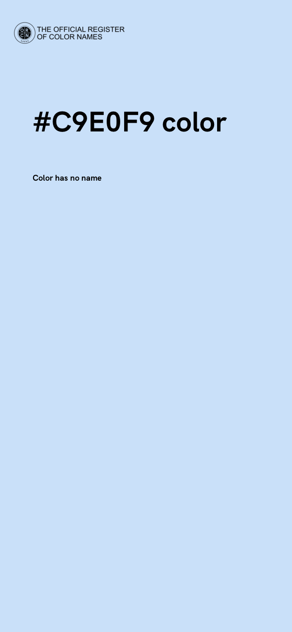 #C9E0F9 color image