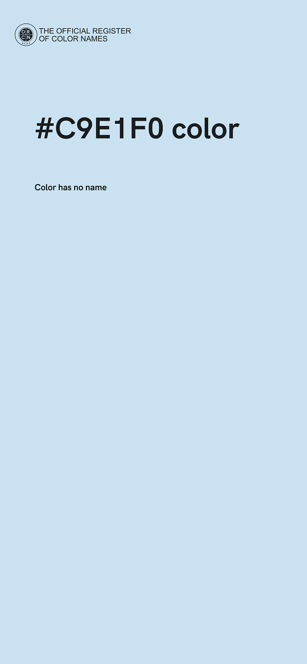 #C9E1F0 color image