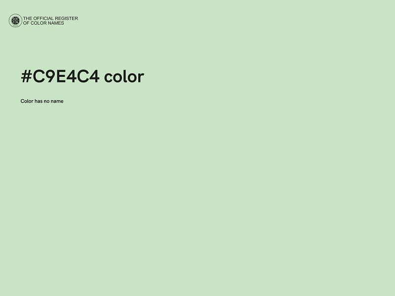 #C9E4C4 color image