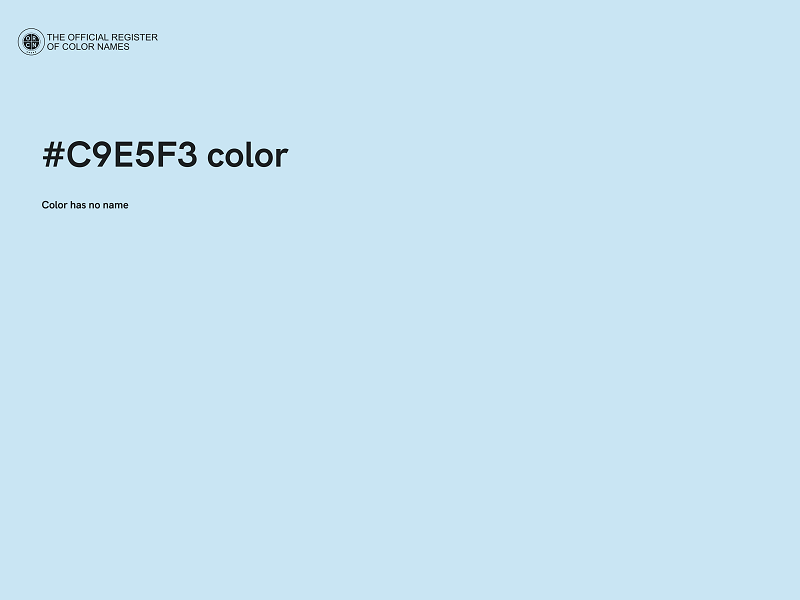 #C9E5F3 color image
