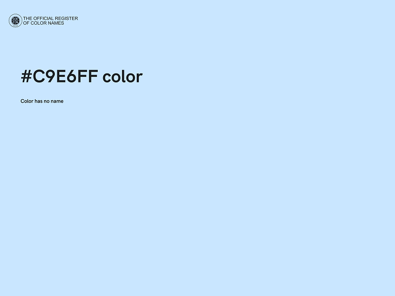 #C9E6FF color image