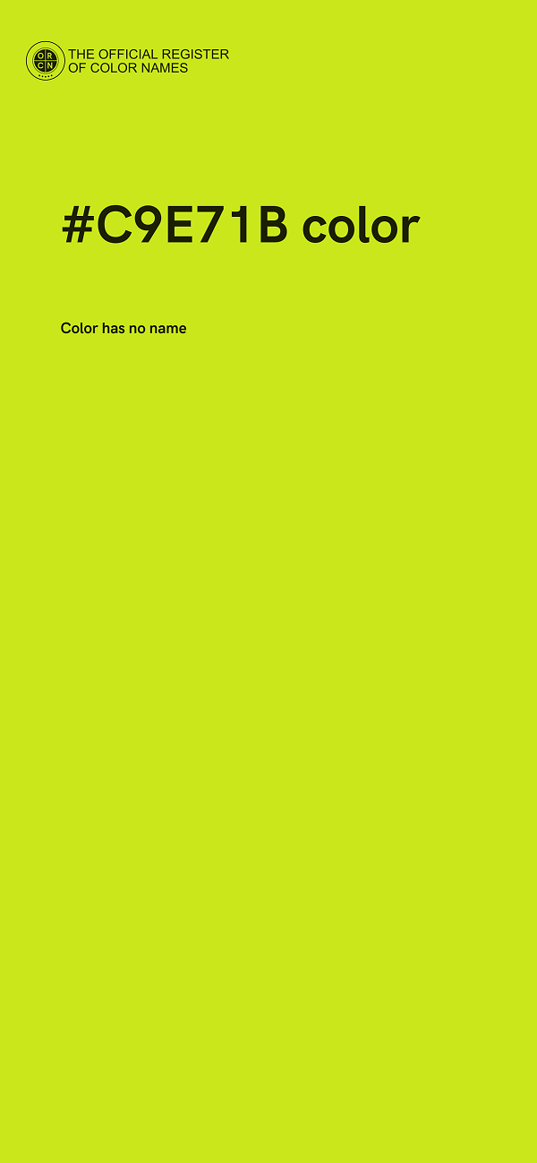 #C9E71B color image