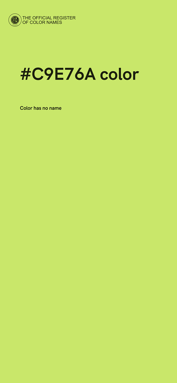 #C9E76A color image