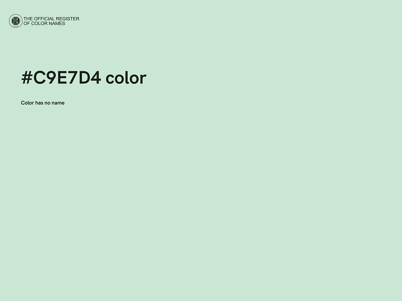 #C9E7D4 color image