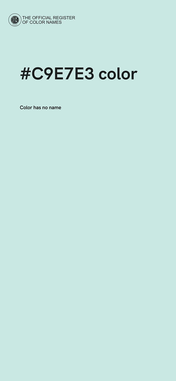 #C9E7E3 color image