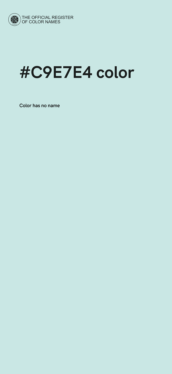 #C9E7E4 color image