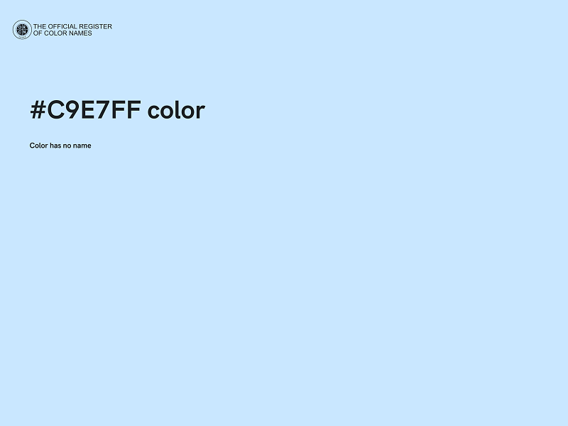 #C9E7FF color image
