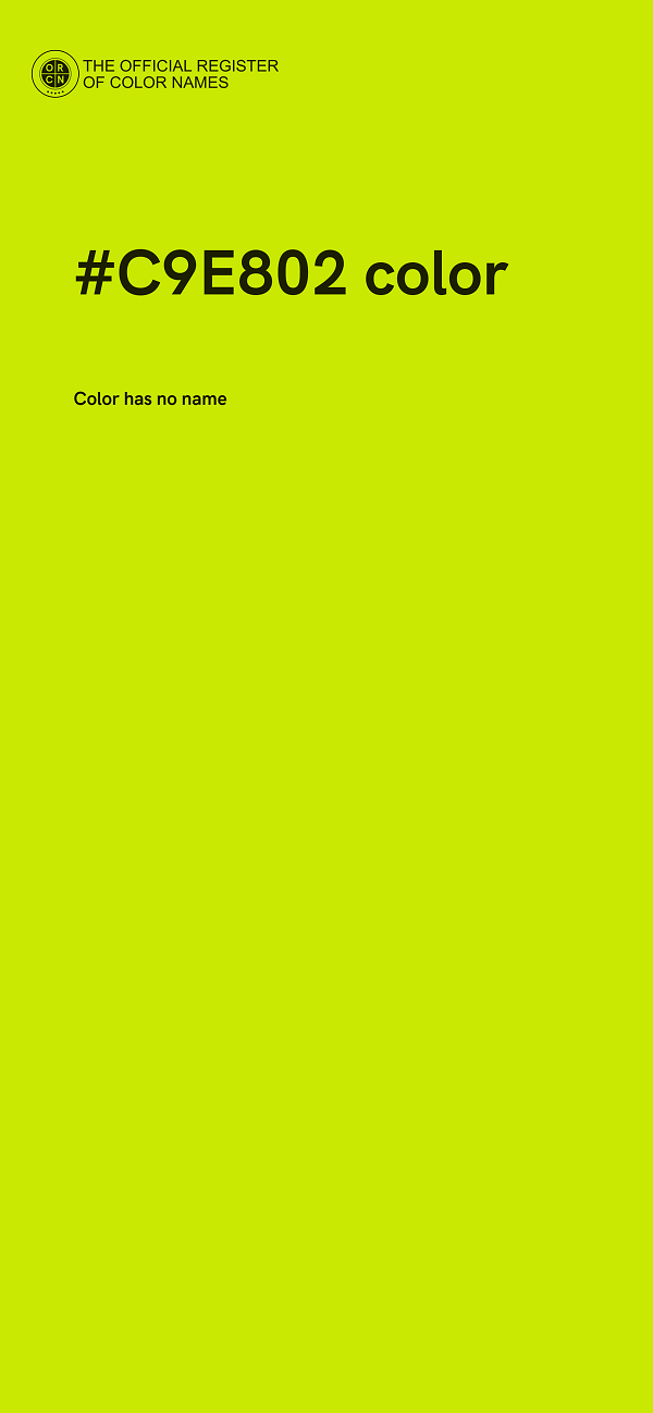 #C9E802 color image