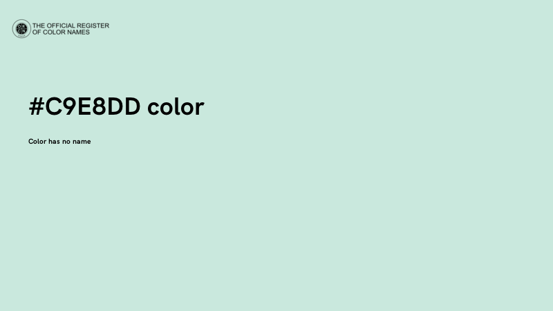 #C9E8DD color image