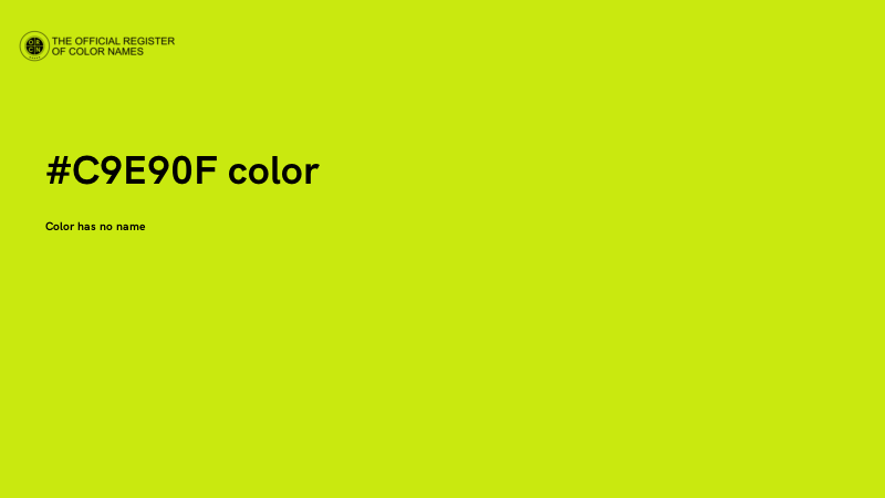 #C9E90F color image