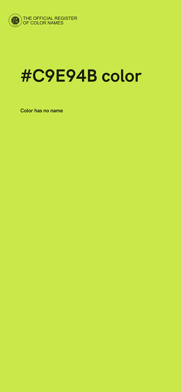 #C9E94B color image