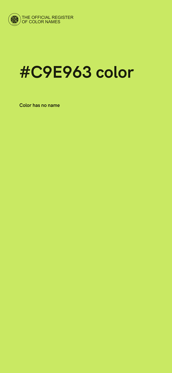 #C9E963 color image