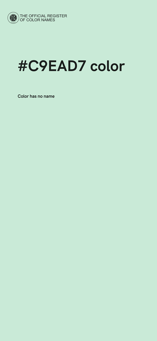 #C9EAD7 color image