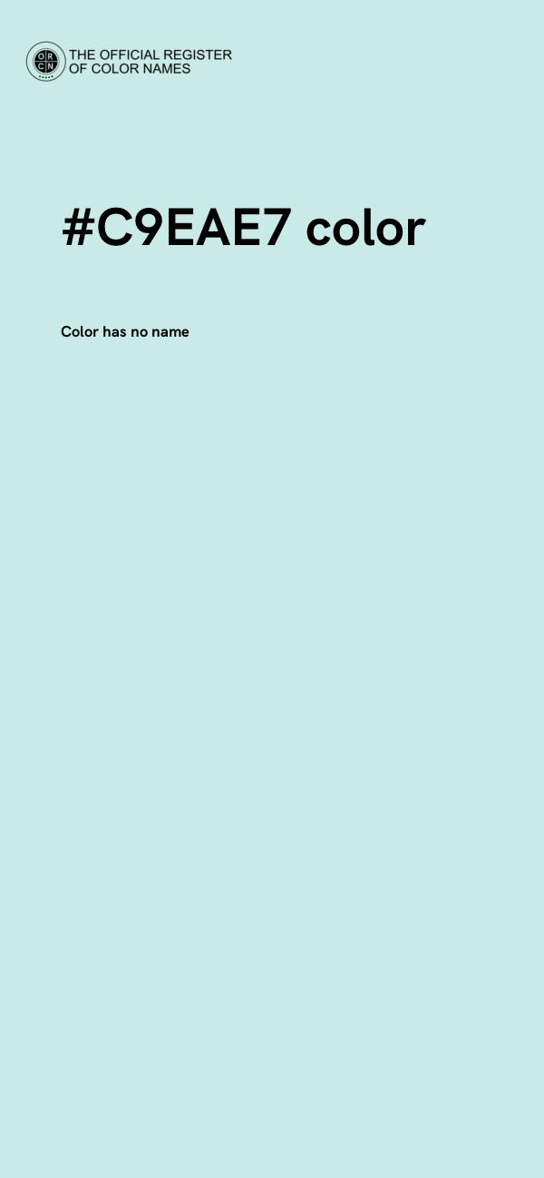 #C9EAE7 color image