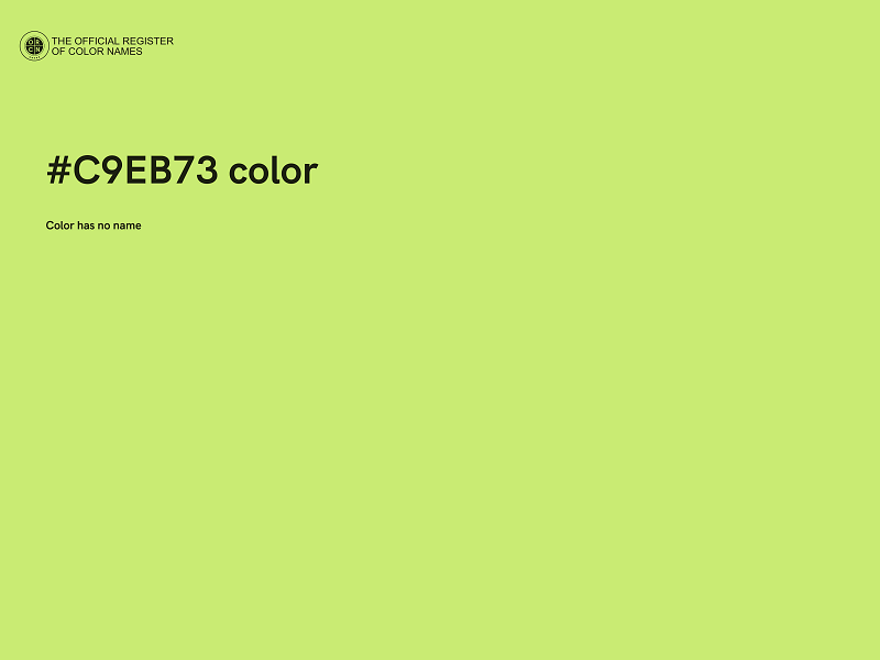 #C9EB73 color image