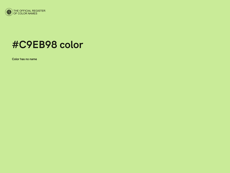 #C9EB98 color image