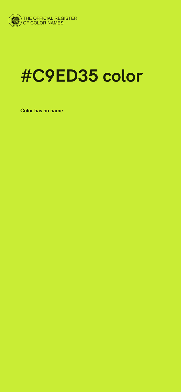#C9ED35 color image