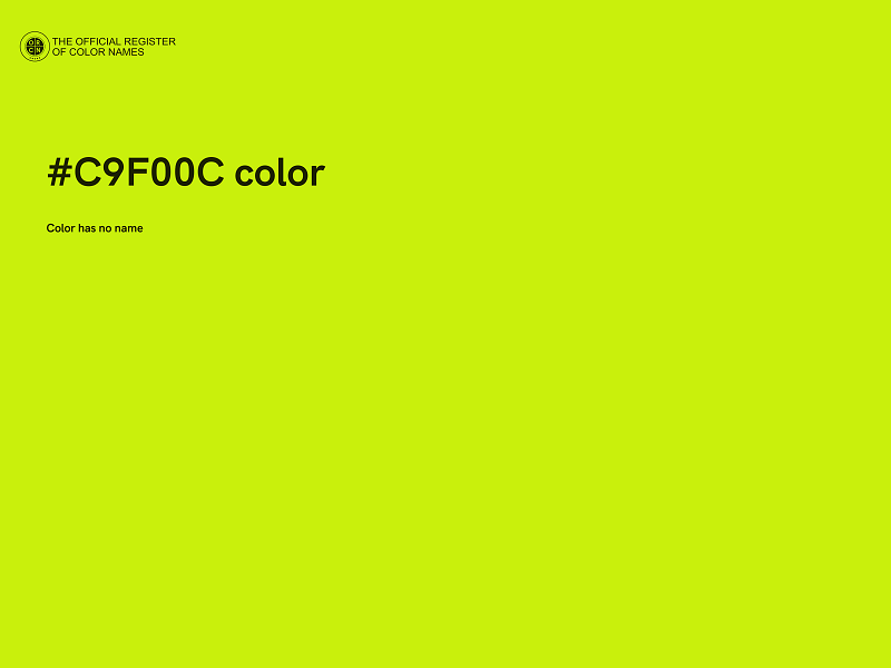 #C9F00C color image