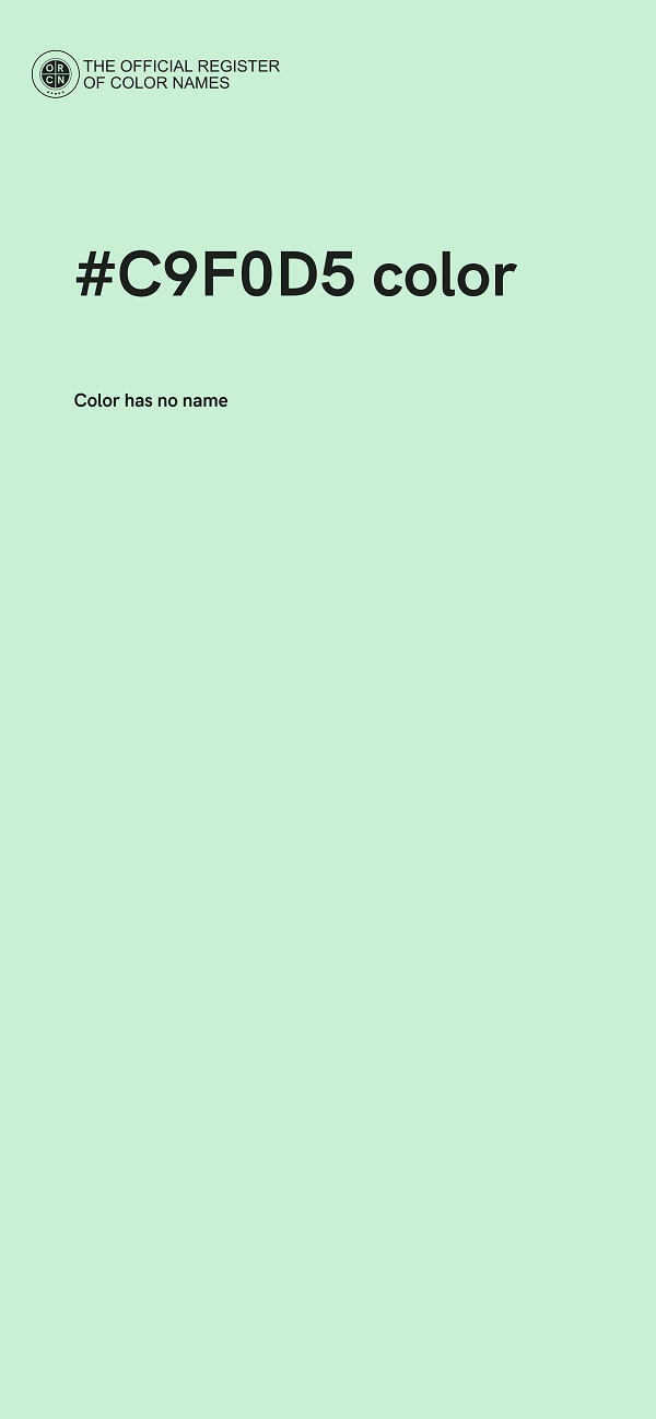 #C9F0D5 color image