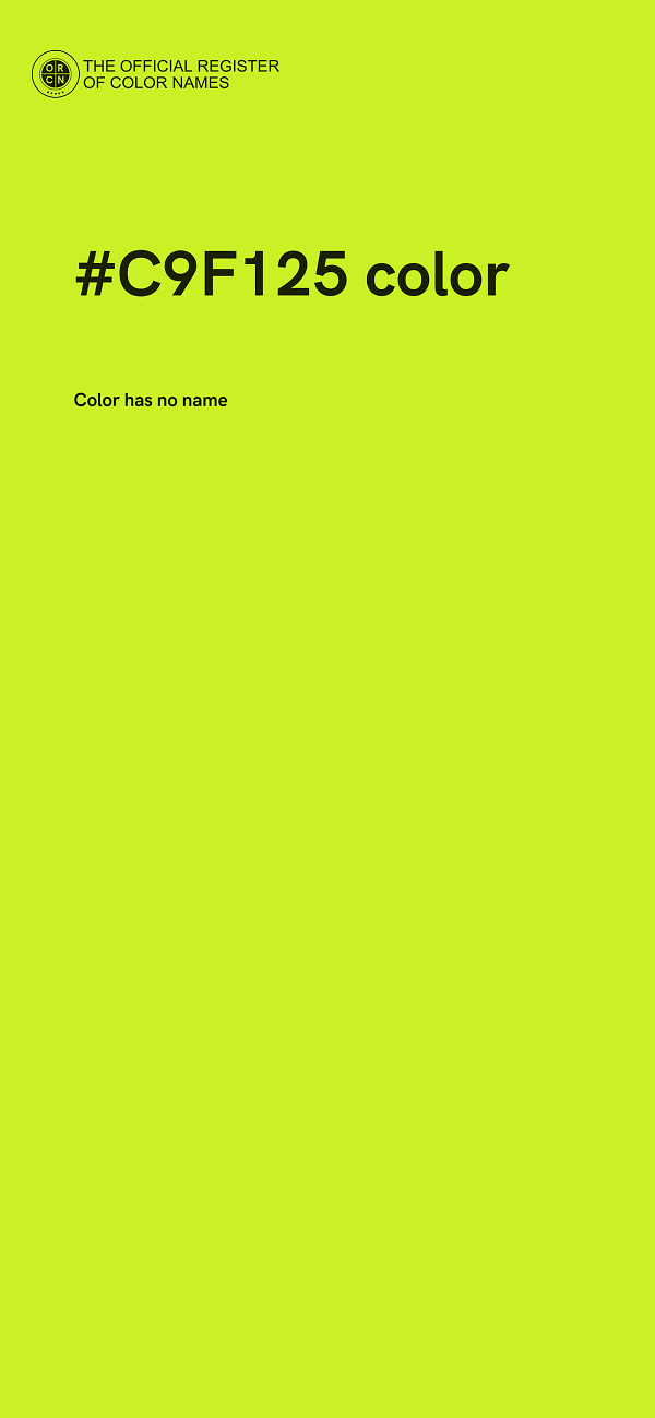 #C9F125 color image