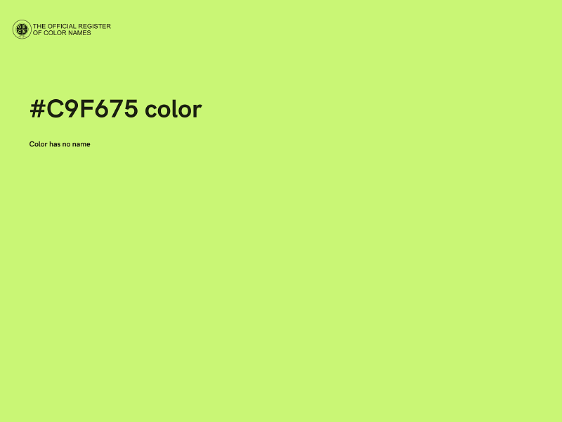 #C9F675 color image