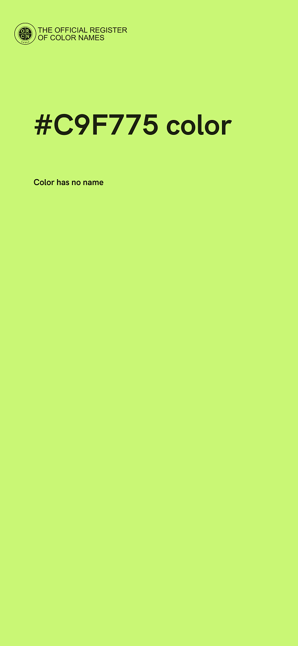 #C9F775 color image