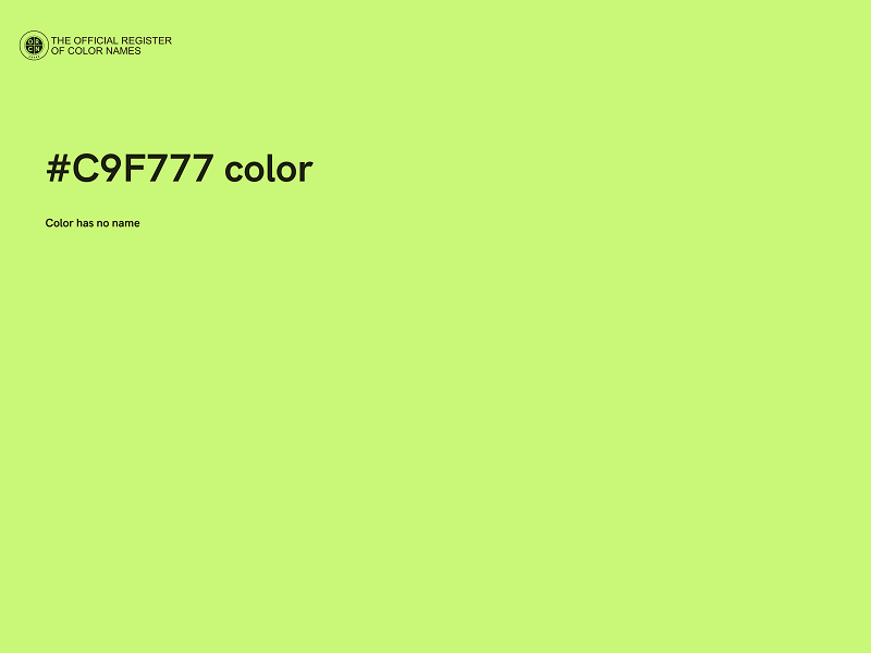 #C9F777 color image