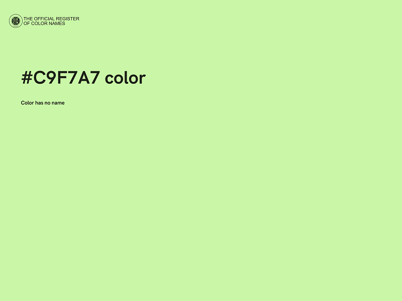 #C9F7A7 color image