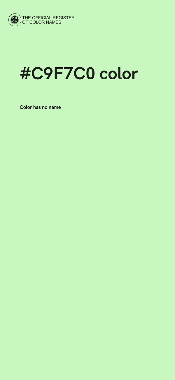 #C9F7C0 color image