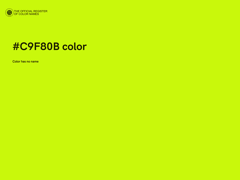 #C9F80B color image